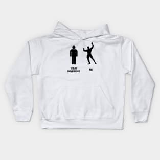 gym difference between your boyfriend and me Kids Hoodie